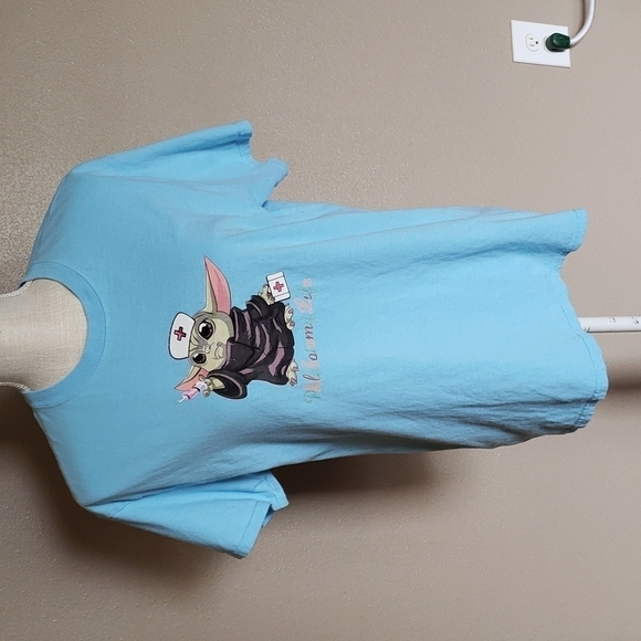 DIY Novelty shirt baby yoda phlebotomy Lab life top - Picture 1 of 5